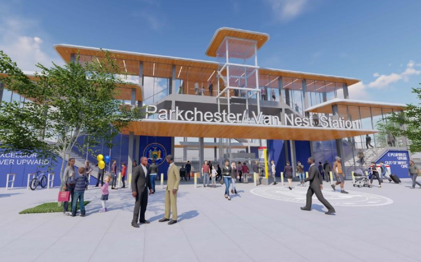 NY Parkchester Van Nest Metro-North station rendering