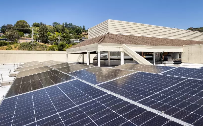 CA Larkspur Landing solar installation Jamestown