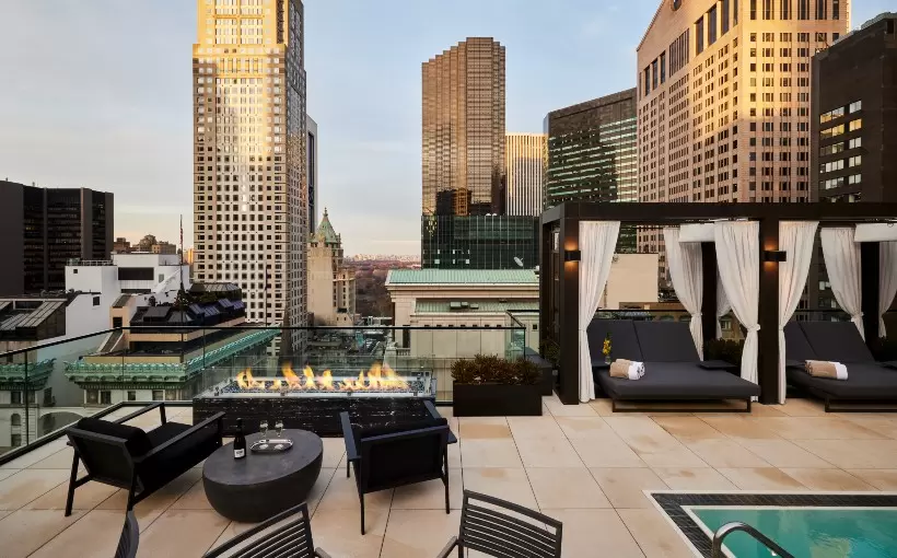 NY Mandarin Oriental Residences Fifth Avenue rooftop