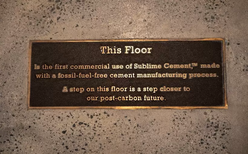 BOS Sublime low-carbon concrete sidewalk One Boston Wharf
