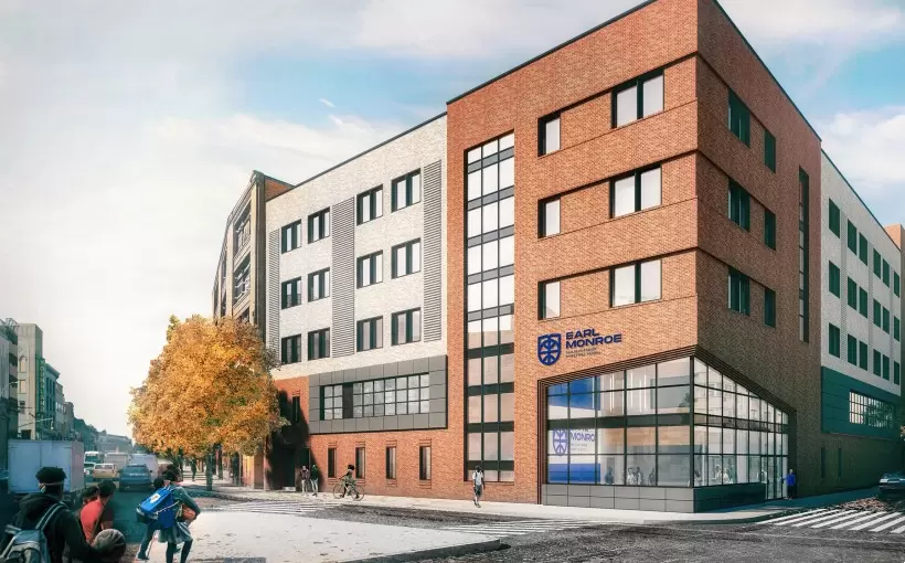 NY Earl Monroe New Renaissance Basketball School Bronx NY rendering