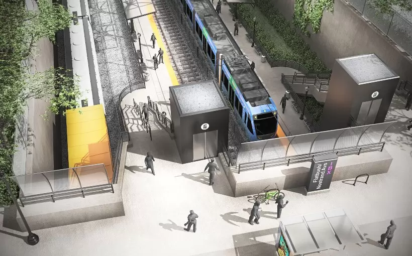 NY MTA IBX project Nostrand Avenue station rendering