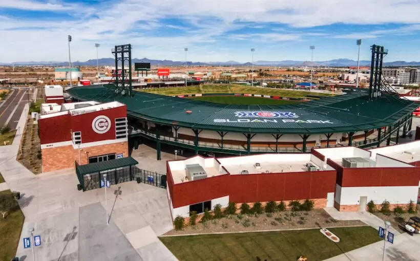 Parcel next to Cubs spring training park on the auction block