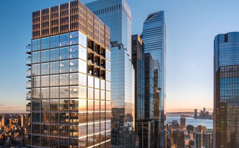 NY 70 Hudson Yards Aerial Rendering Courtesy of Related Companies and Oxford Properties Group
