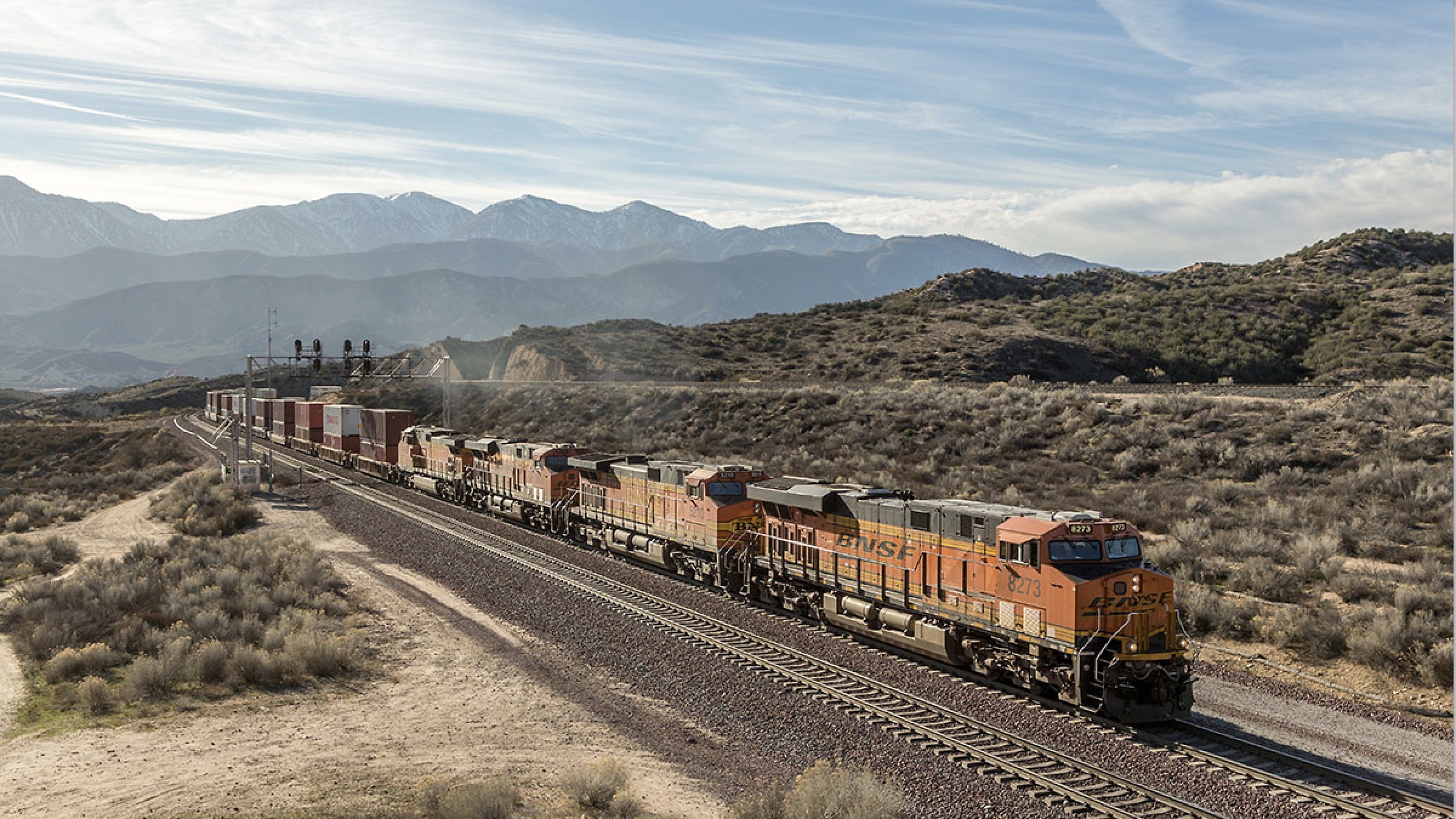 CA Barstow-Mountain-Train