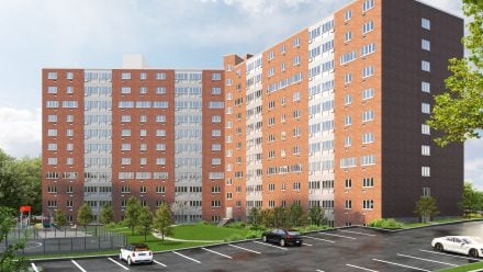 BOS Loring Towers Salem Exterior Rendering 4 Image Courtesy of Related Affordable scaled