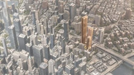 NY 100 Gold Aerial Rendering CetraRuddy Architects